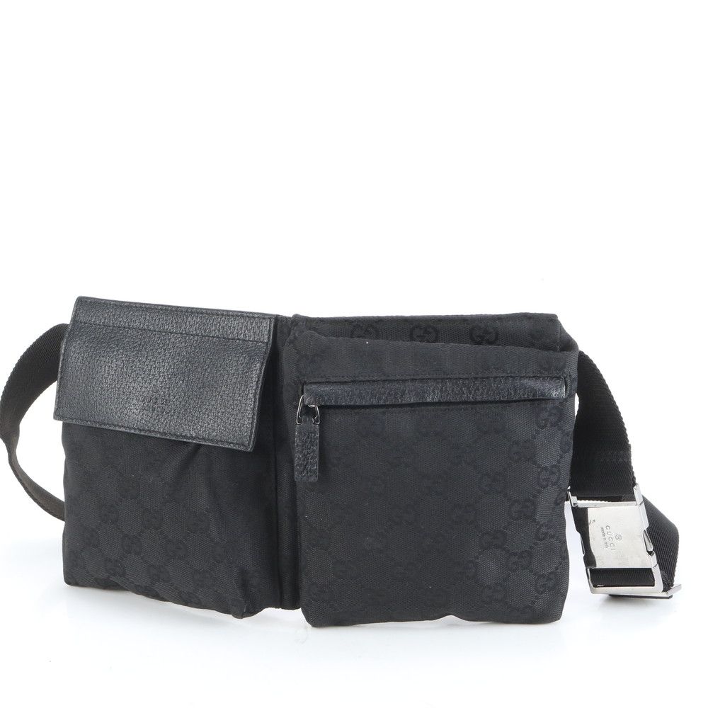 極美品 グッチ GG キャンバス 28566 レザー ボディバッグ 斜め掛け
