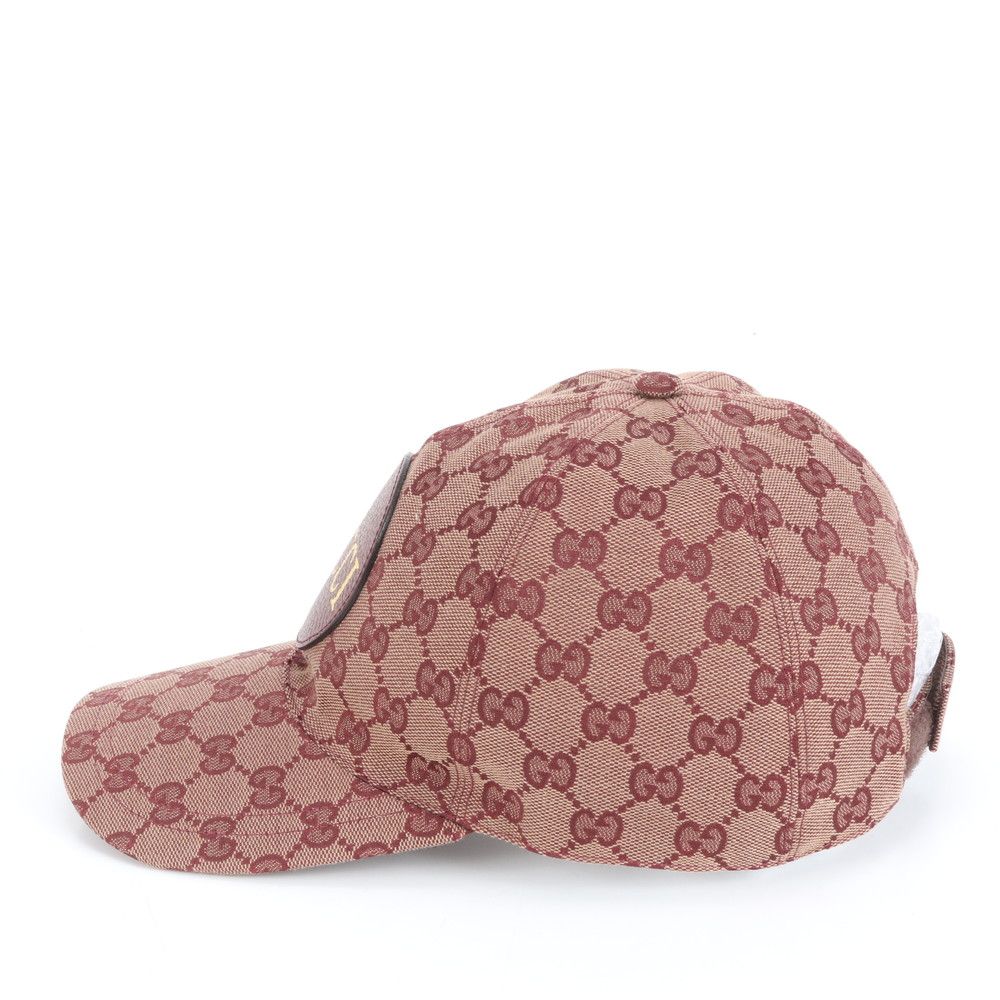 極美品 グッチ GG キャンバス ロゴ ベースボール キャップ 帽子