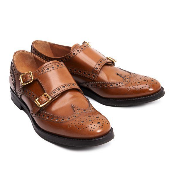 チャーチChurch's LANA R ダブルモンクストラップメダリオンレザー