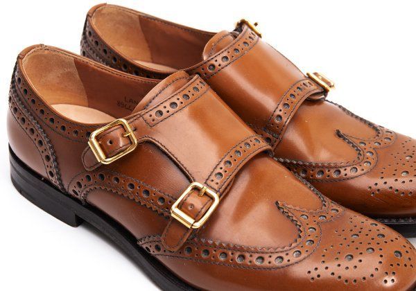 チャーチChurch's LANA R ダブルモンクストラップメダリオンレザー