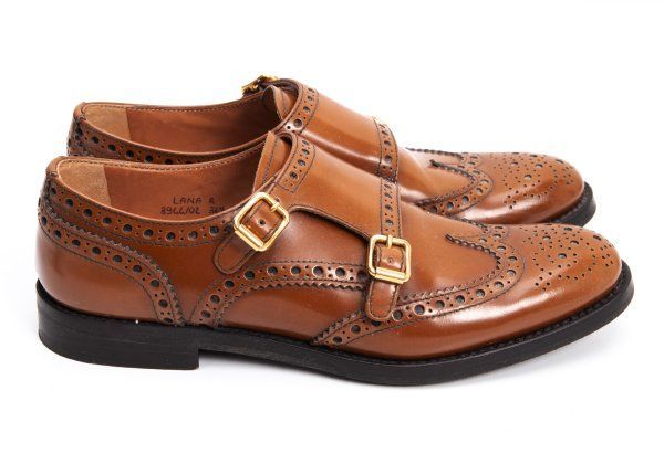 チャーチChurch's LANA R ダブルモンクストラップメダリオンレザー