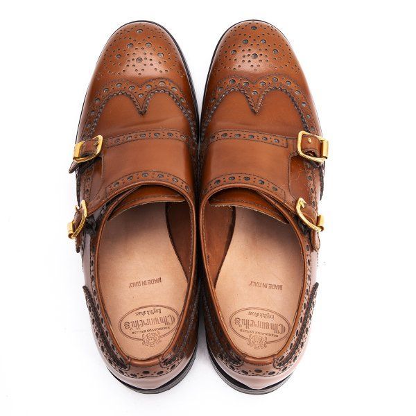 チャーチChurch's LANA R ダブルモンクストラップメダリオンレザー