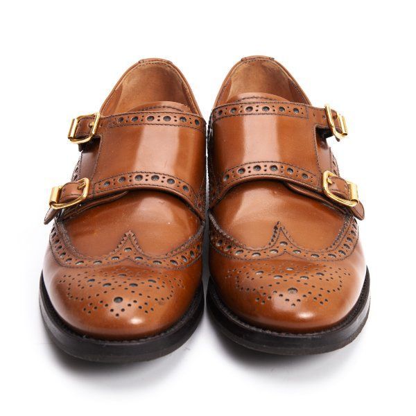 チャーチChurch's LANA R ダブルモンクストラップメダリオンレザー