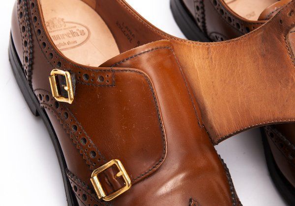チャーチChurch's LANA R ダブルモンクストラップメダリオンレザー