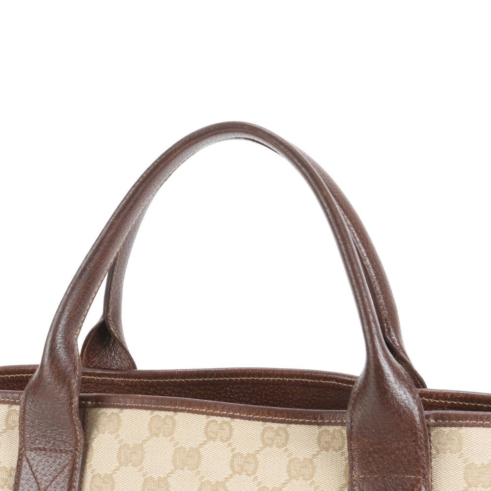 ♥️美品♥️　美品　グッチ　GGキャンバス　レザー　トートバッグ　ダークブラウン 美品 グッチ GG キャンバス 115517 レザー トート バッグ ショルダー