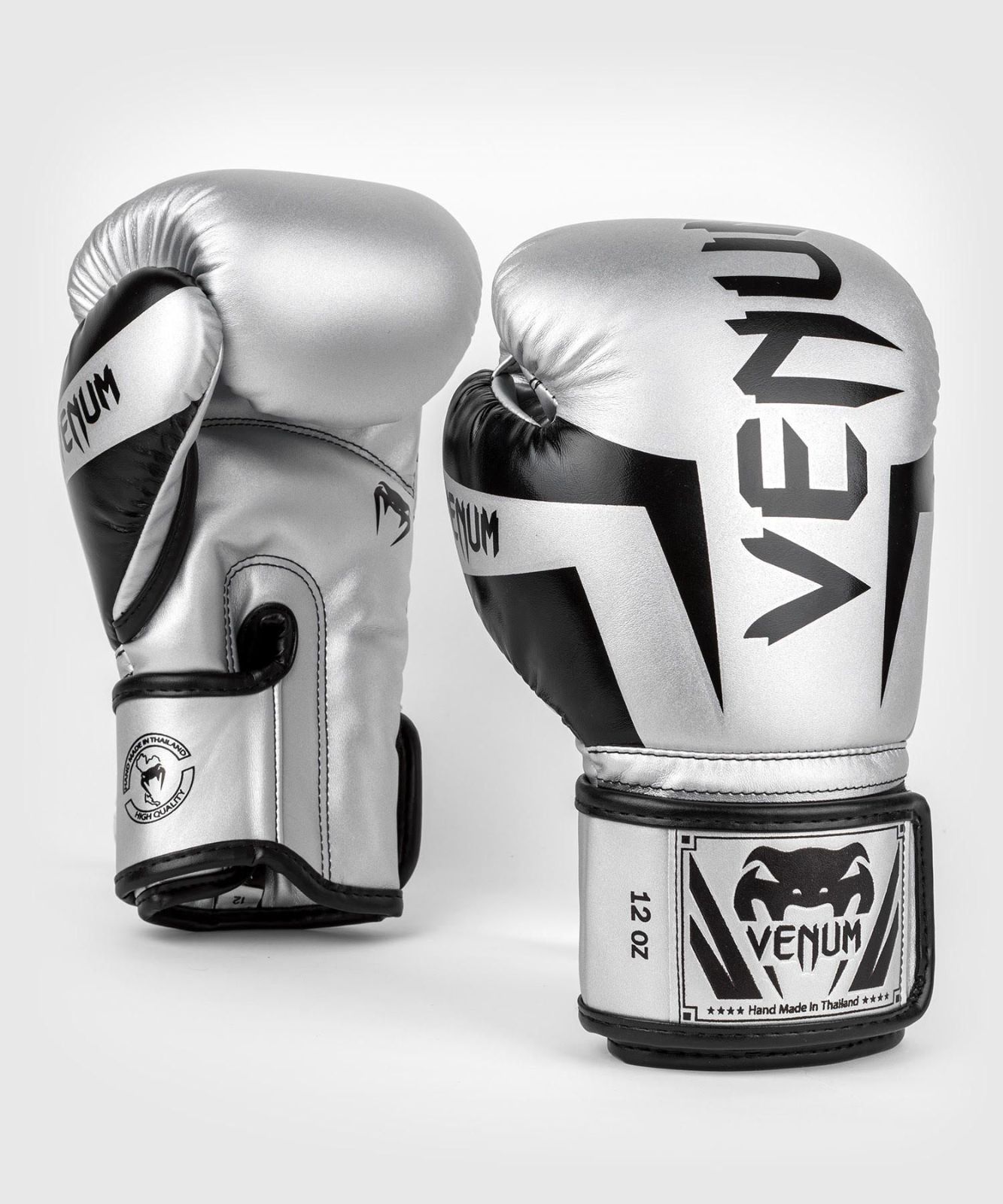 Venum Elite ボクシンググローブ シルバー × ブラック Boxing Gloves ヴェヌム エリート Silver Black