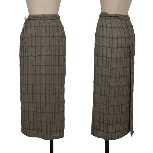 ヨーガンレールJURGEN LEHL シルクウールチェック織りシアーラップ