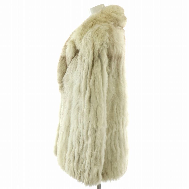 【美品】サガフォックス 銀サガ ファーコート 白 ボリューム サガフォックス SAGA FOX 銀サガ ファーコート ミドル ハーフ ロング