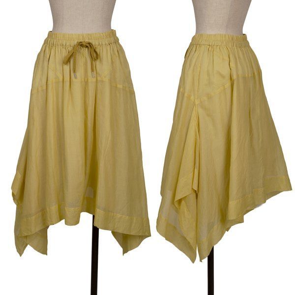 ヴィヴィアンウエストウッド レッドレーベルVivienne Westwood Red Label コットン変形ドレープスカート 黄色