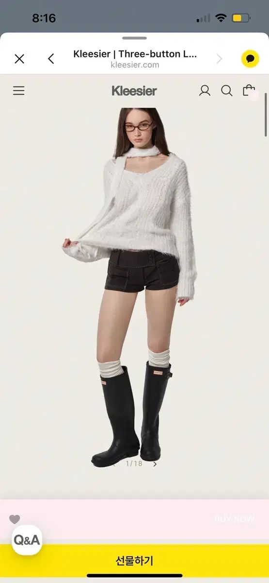 スリーボタンレースショート クリシーアレースショーツ M