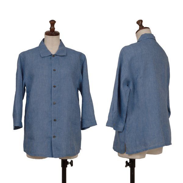 ヨーガンレール ババグーリJURGEN LEHL Babaghuri リネンストライプ7分