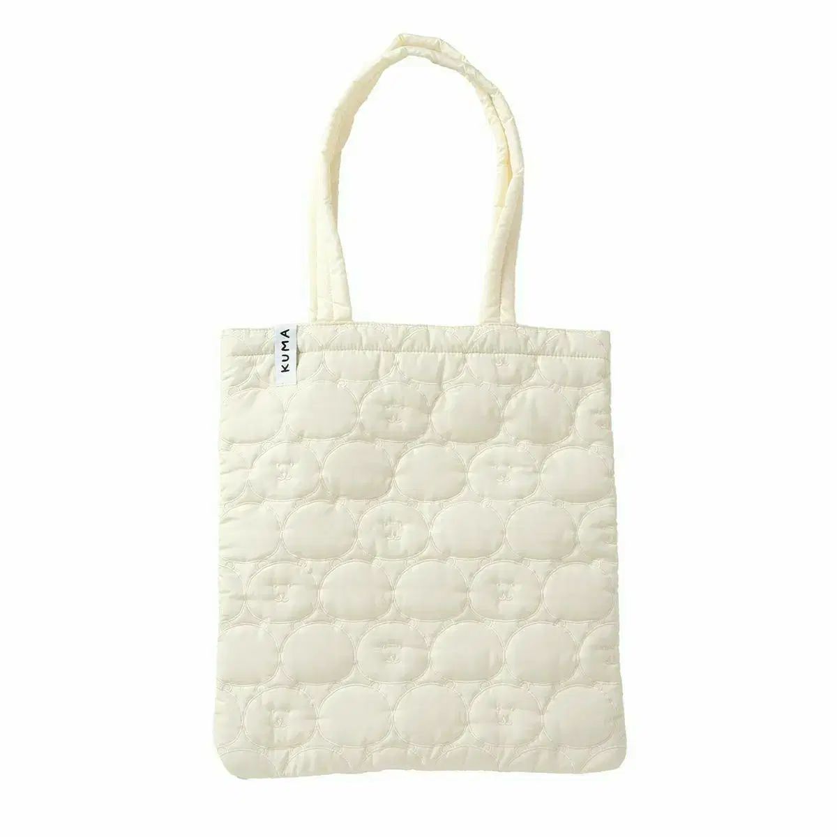 自分ツッコミくま キルティング エコバッグ ドットバッグ