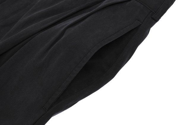 パパスPapas キュプラツータックワイドダブルパンツ 黒M パパスPapas キュプラツータックワイドダブルパンツ 黒M 【公式通販】