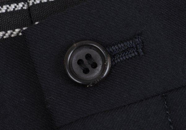 パパスPapas カシミヤ混ウールツータックダブルパンツ 紺50L