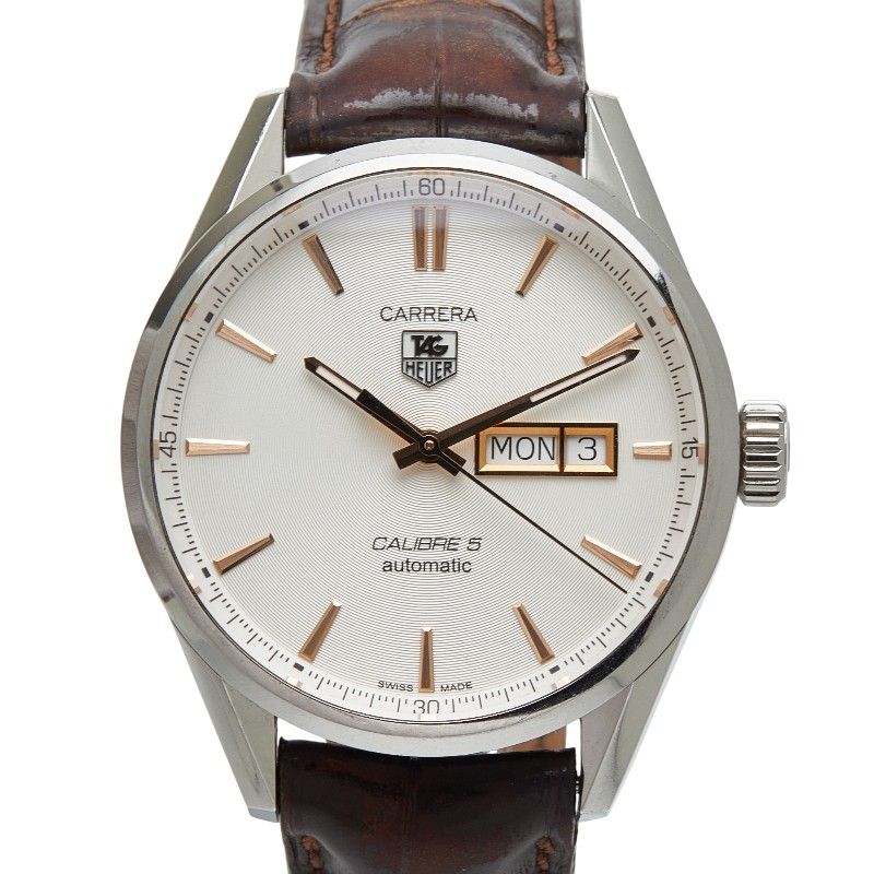 タグホイヤー カレラ キャリバー5 WAR201D-1 シルバー ブラウン