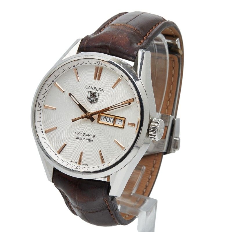 タグホイヤー カレラ キャリバー5 WAR201D-1 シルバー ブラウン