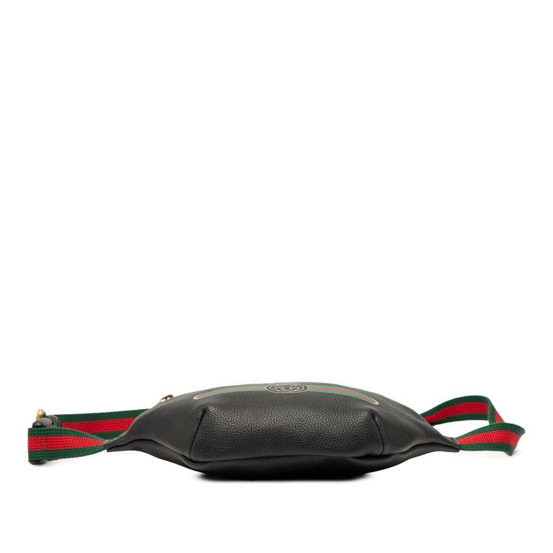 グッチ ロゴプリント シェリーライン ボディバッグ ウエストバッグ
