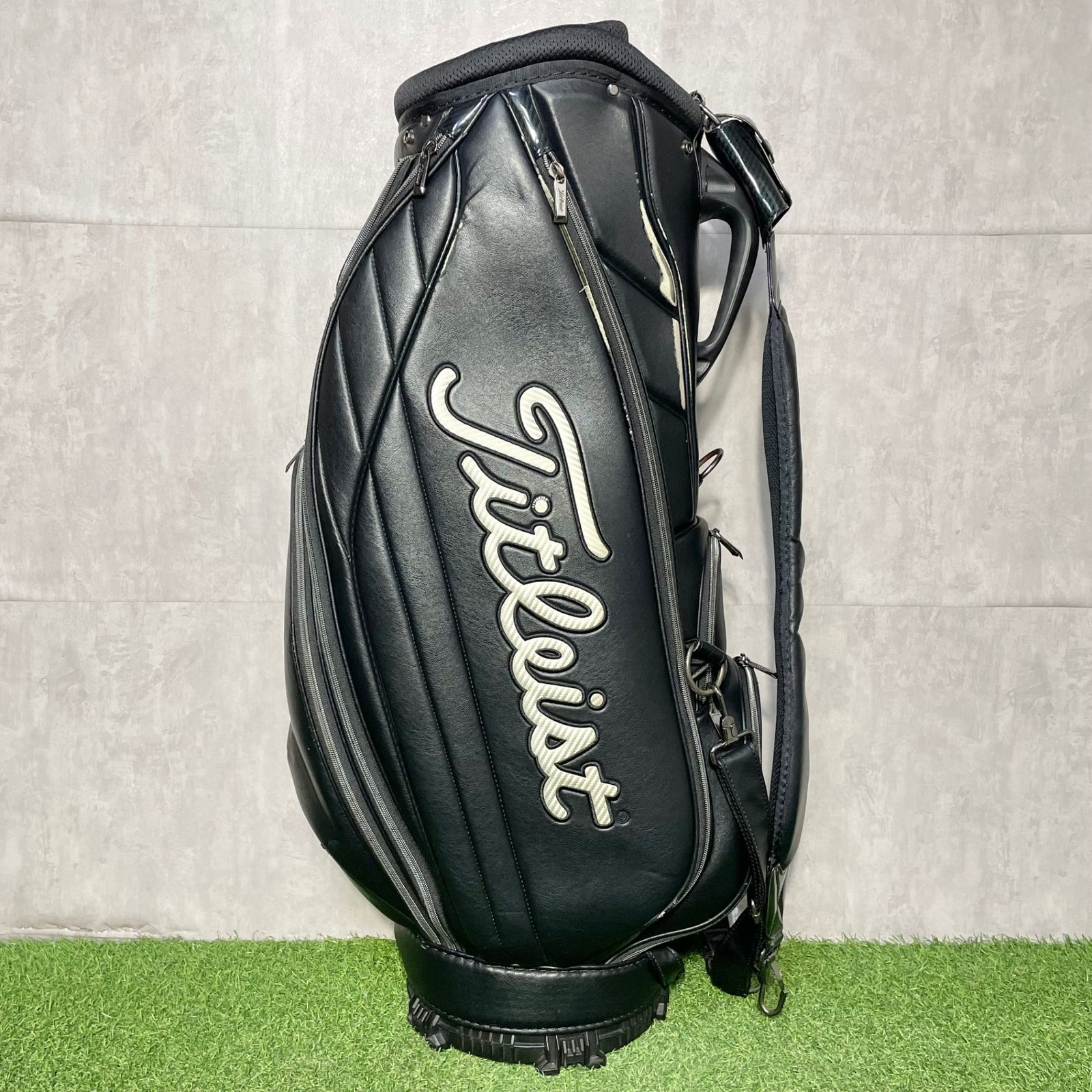 タイトリスト Titleist キャディバッグ ホワイト ブラック ゴルフ 刺繍 タイトリスト Titleist キャディバッグ ホワイト ブラック ゴルフ 刺繍