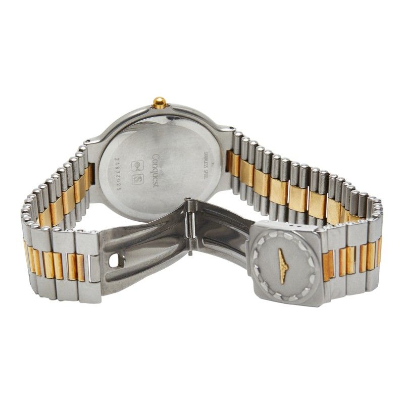 ロンジン コンクエスト シルバー ゴールド ステンレススチール メッキ