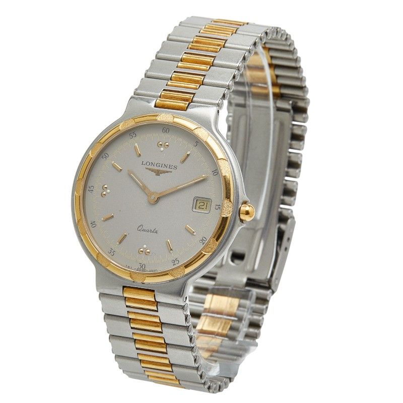 ロンジン コンクエスト シルバー ゴールド ステンレススチール メッキ