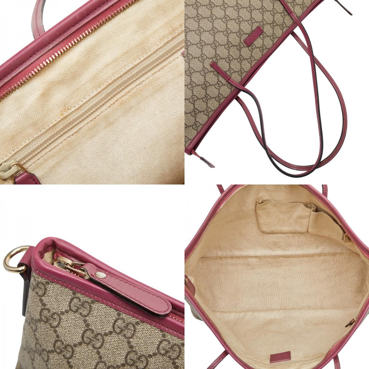 グッチ GGスプリーム トートバッグ ショルダーバッグ 2 WAY 353437 グリーン キャンバス レザー レディース GUCCI 1 0247065 トートバッグ バッグ レディース