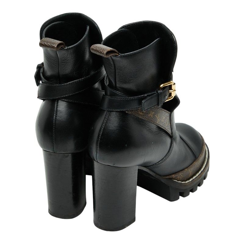 【極美品✨】ルイヴィトン スタートレイルライン モノグラム アンクルブーツ 37 ルイ ヴィトン モノグラム スタートレイルライン アンクルブーツ