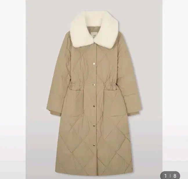 リスト ファー カラー キルティング ダウンジャケット ロング丈 アウター ジャケット 冬