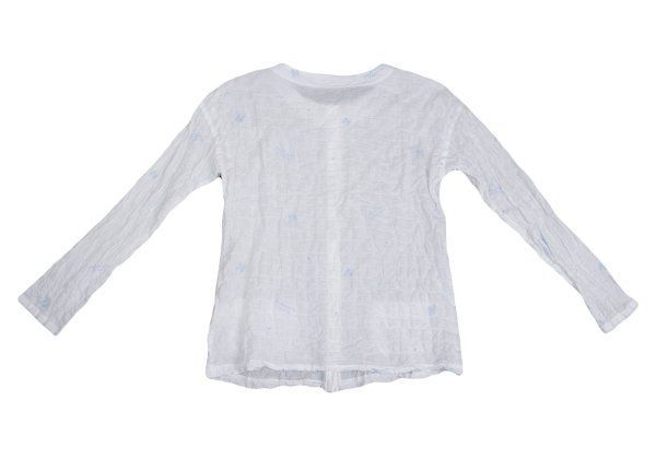 マドモアゼルノンノンMademoiselle NON NON ロゴ刺繍ノーカラー