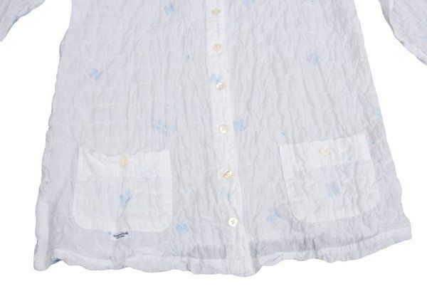 マドモアゼルノンノンMademoiselle NON NON ロゴ刺繍ノーカラー