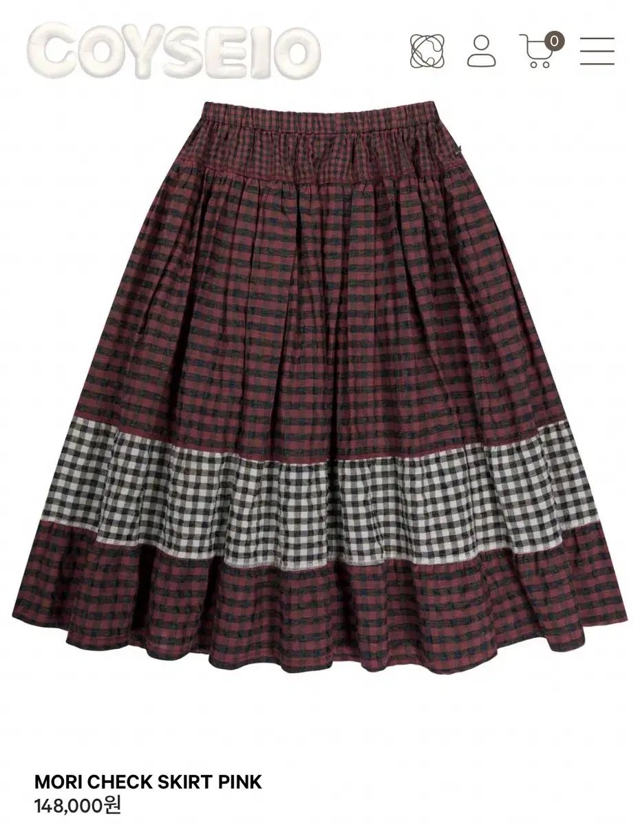 コイセイオ モリ チェック スカート COYSEIO MORI CHECK SKIRT