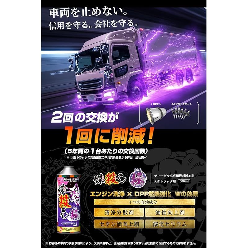 ディーゼル添加剤 煤殺し極 Amazon.co.jp: 【ディーゼル専用】300 煤殺し極 (DPF燃焼促進+