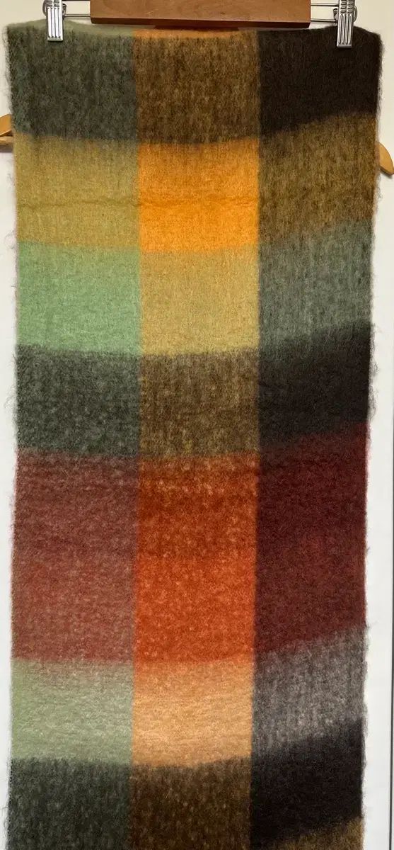 モヘアウールマフラー グリーン