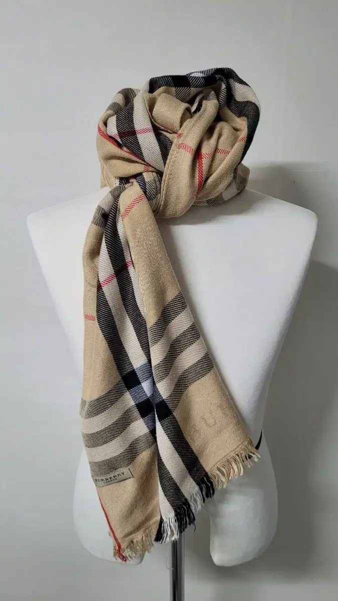 BURBERRYバーバリーLONDONロンドン ライトベージュ ノヴァチェック マフラー ショール