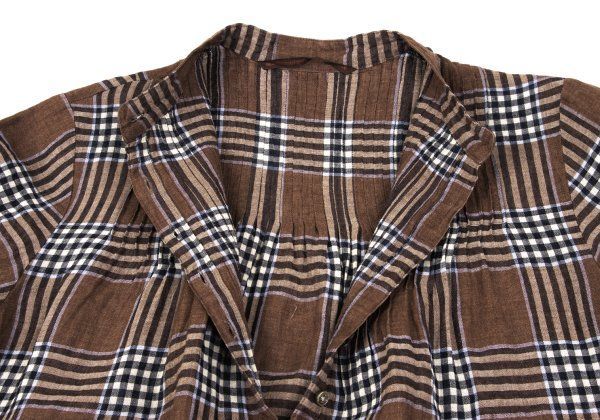 マドモアゼルノンノンMademoiselle NON NON リネン混チェック