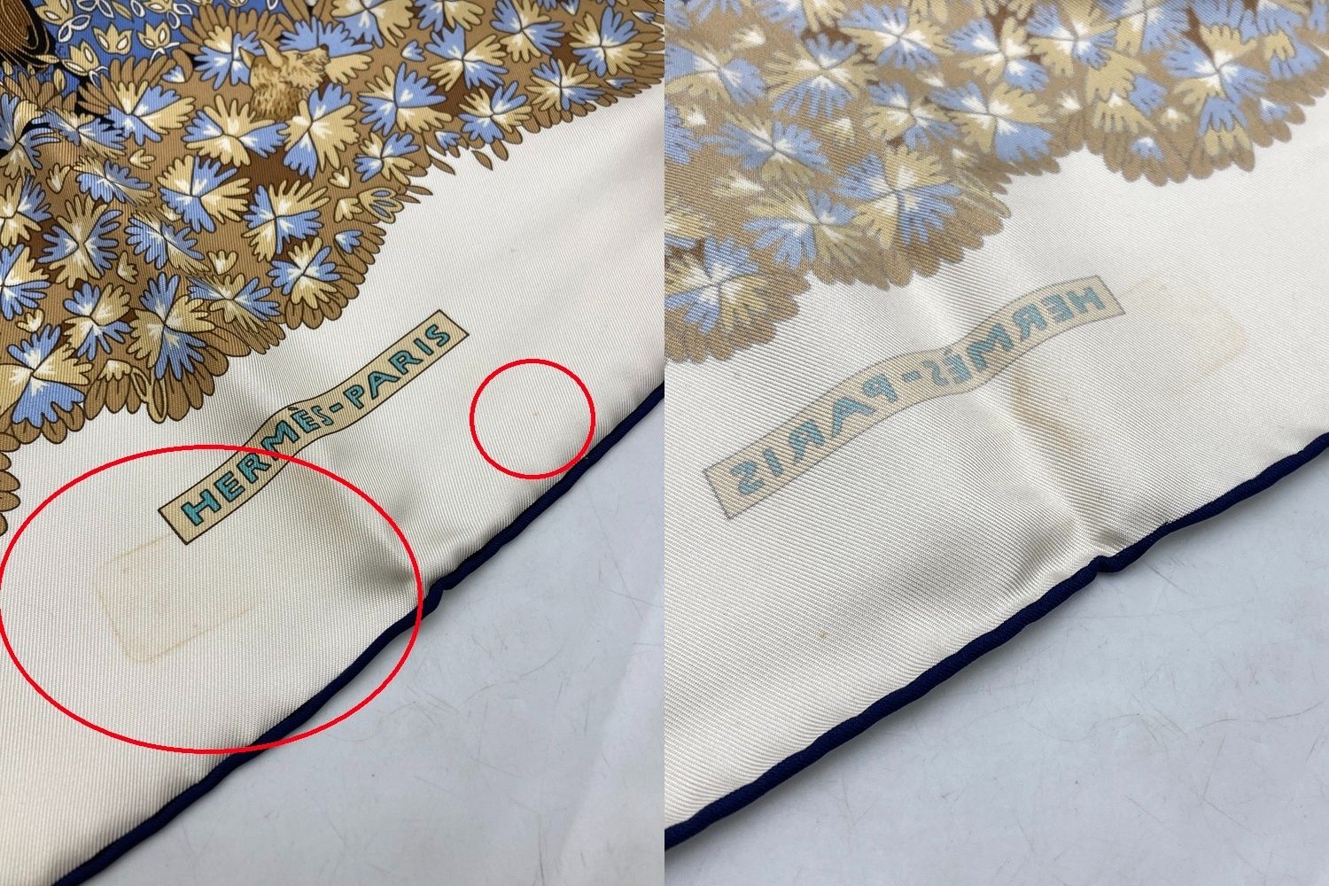 HERMES エルメス カレ90 OMBRES ET LUMIERES 影と光 シルクスカーフ