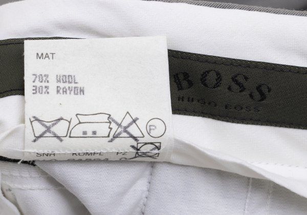 メンズ ヒューゴボスHUGO BOSS ウールレーヨンツータックパンツ