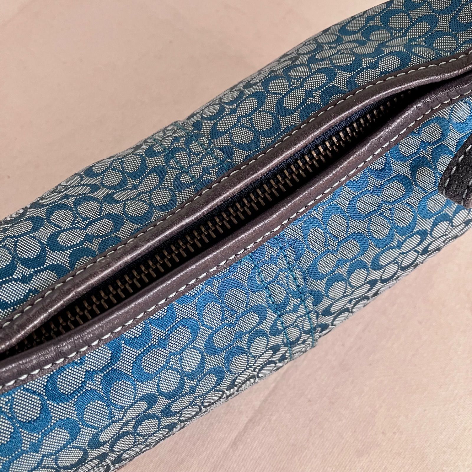 Vintage Coach y2k Mini Soho Hobo Shoulder Bag Suede Blue Mini