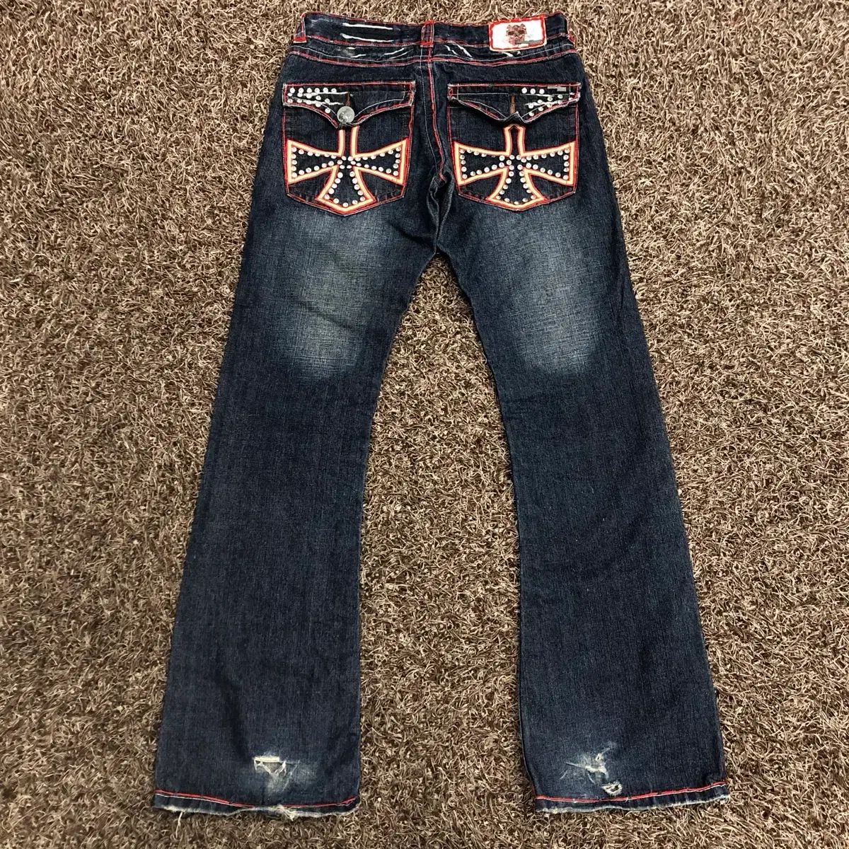 32 ラグーナビーチ スティッチ キュービック ブーツカット デニム パンツ