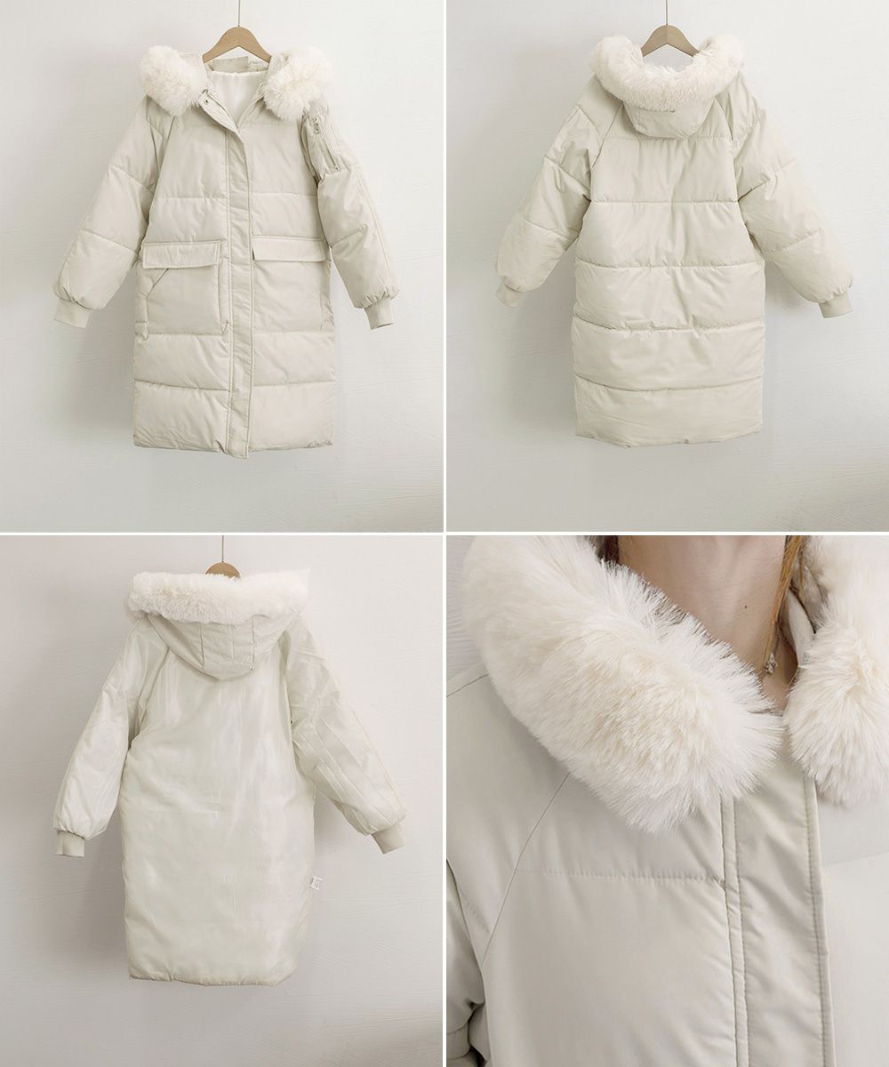 フェイクダウンコート中綿入りロングコート SK21762624-4295