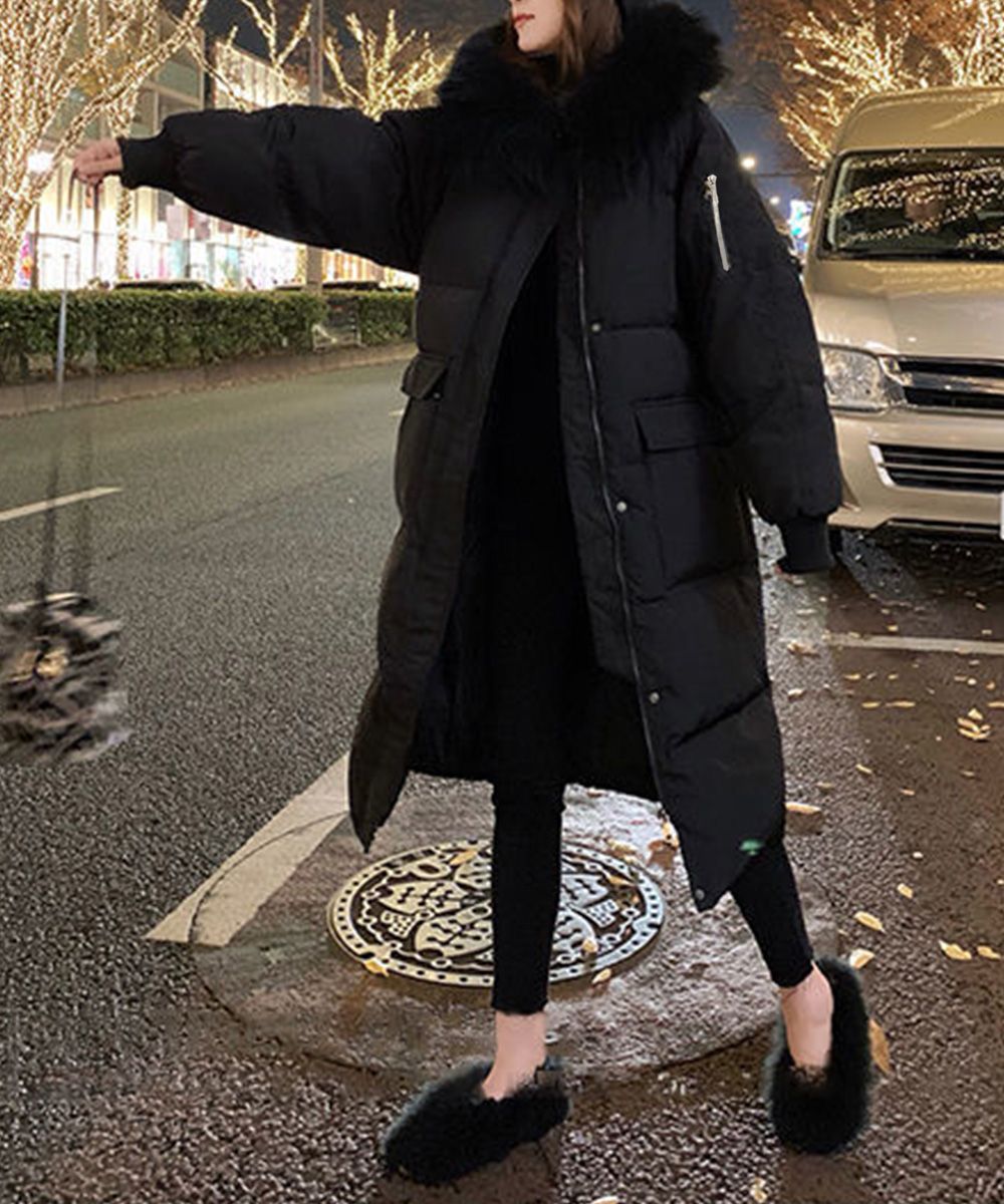 フェイクダウンコート中綿入りロングコート SK21762624-4295