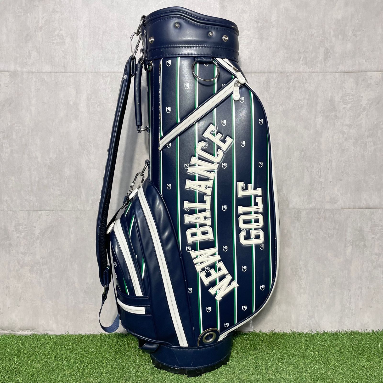NEW BALANCE ストライプキャディバッグ 廃盤品】NEW BALANCE ニューバランス キャディバッグ ゴルフバッグ
