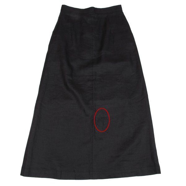 コムデギャルソンCOMME des GARCONS リネンAラインスカート 黒M - メルカリ