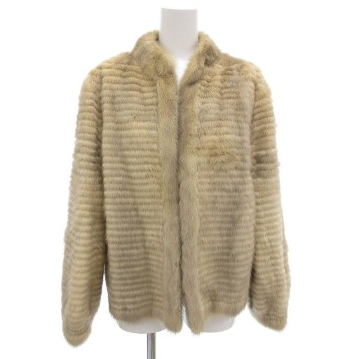 ノーブランド ファーコート 11 毛皮 ミンクファー ショート丈 ベージュ