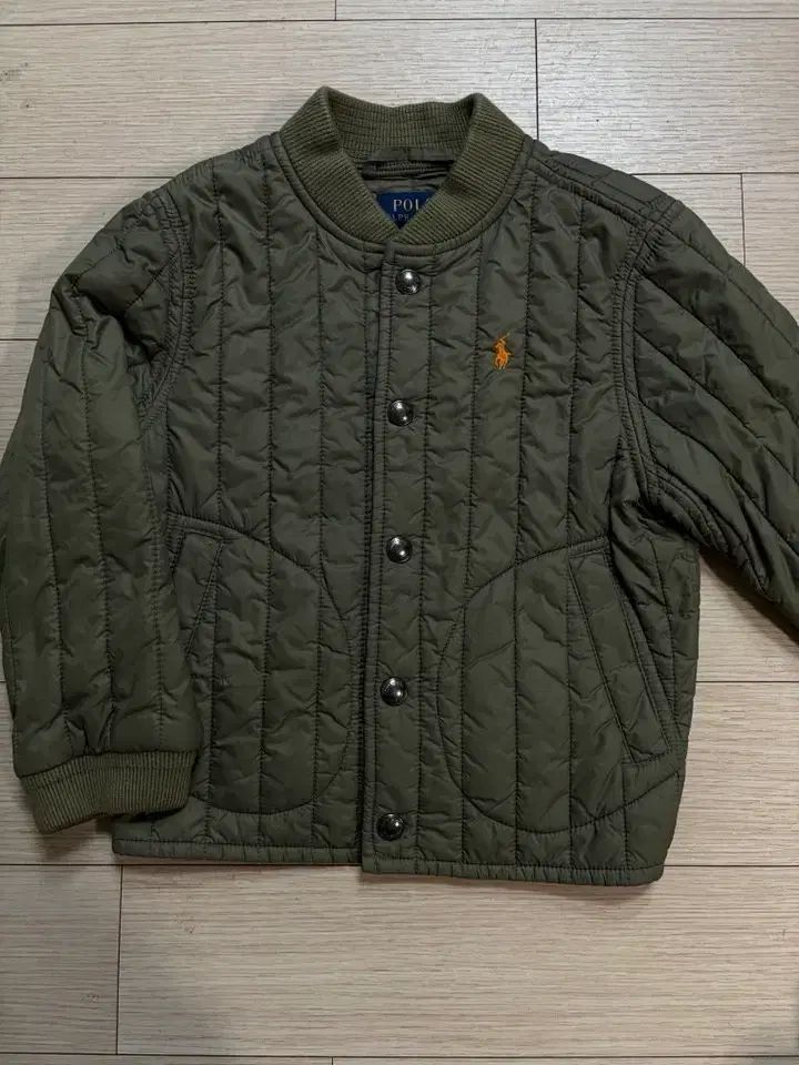 ポロ ラルフローレン キッズ キルティング ジャケット カーキ