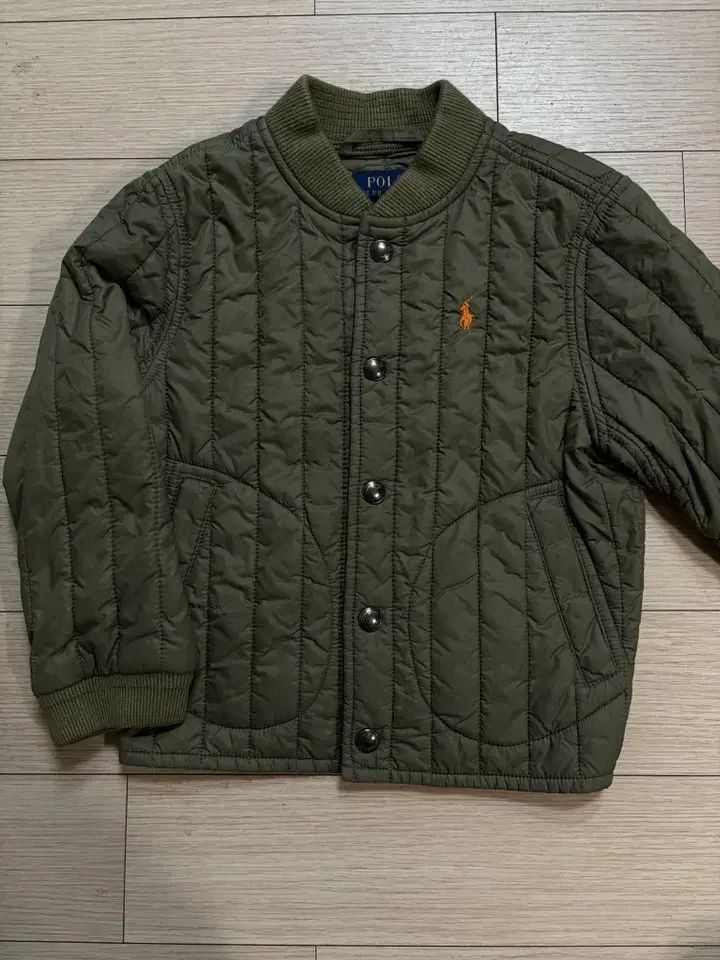 ポロ ラルフローレン キッズ キルティング ジャケット カーキ