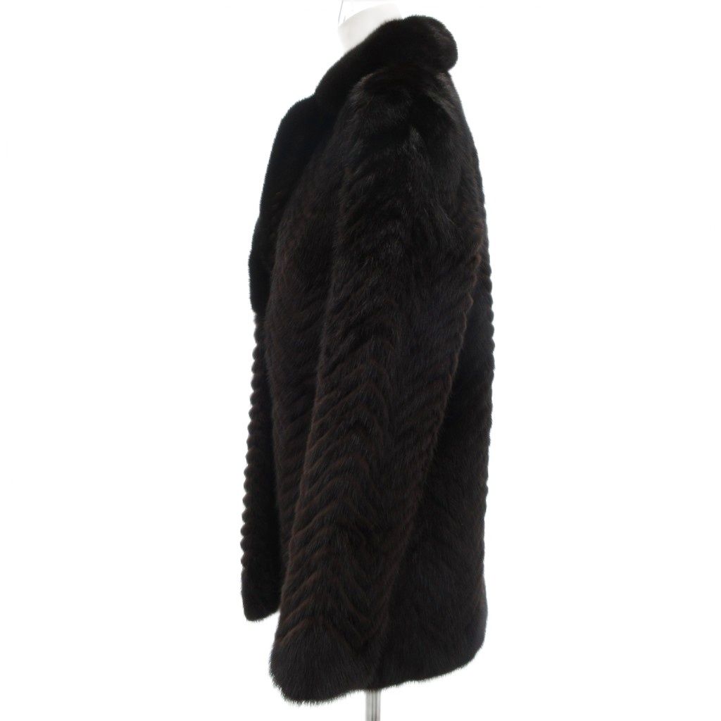 ファーコート ハーフ丈 ミンク 毛皮 11 茶 ブラウン /UO □GY18 - メルカリ