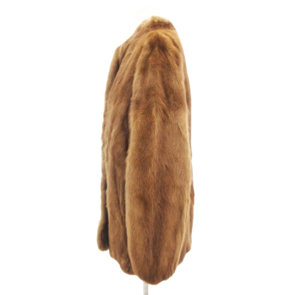 ミンク　ブラウンファー コート　ROTINY ROTINY 毛皮コート ハーフ ミンクファー ブラウン ジャケット L - メルカリ