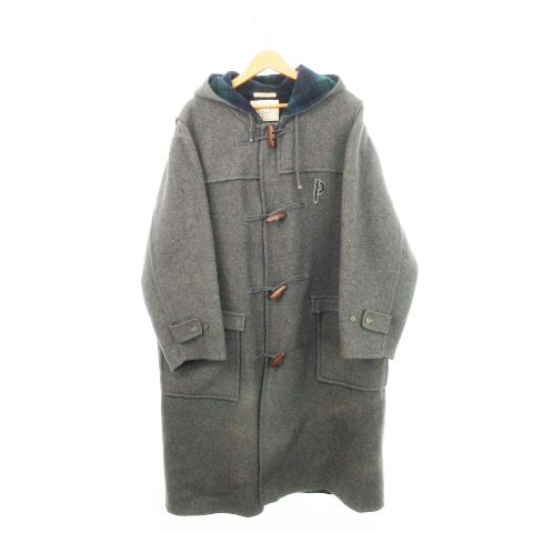 パパス Papas ヴィンテージ ダッフルコート ロング丈 ウール 裏