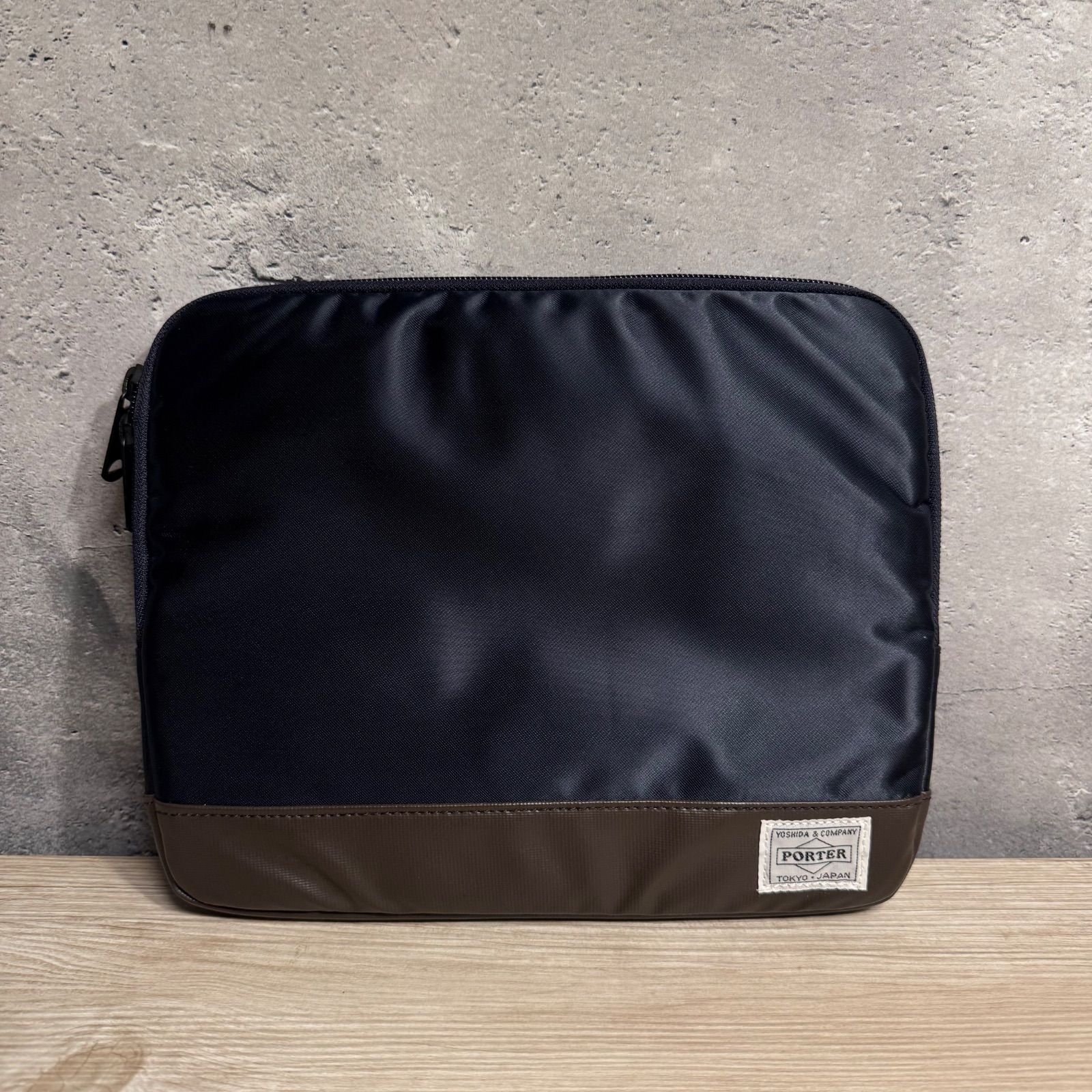 PORTER ポーター STORM ストーム クラッチバッグ 吉田カバン SAC S BAR別注 iPad タブレットケース 通勤 通学 ビジネス ブラック ネイビー 古着 ビンテージ