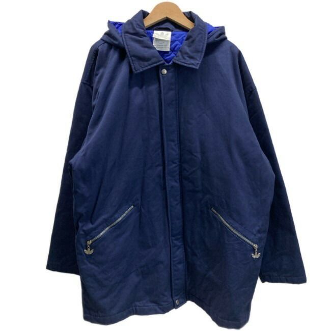 adidas ブルゾン ジャケット ジャンパー アウター コットン プリント バックプリント トレフォイルロゴ 銀タグ スポーツ 古着